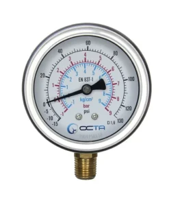 gb63-pressure gauge-brass-bottom-เกจวัดแรงดัน-octa