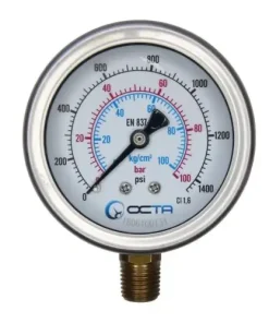 เกจวัดแรงดัน-เพรสเชอร์เกจ-pressure-gauge-octagauge-gb63-100bar