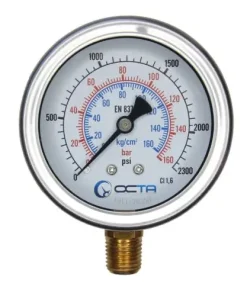 เกจวัดแรงดัน-เพรสเชอร์เกจ-pressure-gauge-octagauge-gb63-160bar
