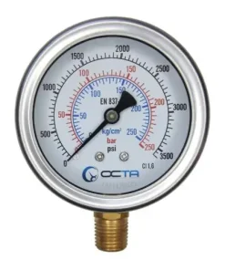เกจวัดแรงดัน-เพรสเชอร์เกจ-pressure-gauge-octagauge-gb63-250bar