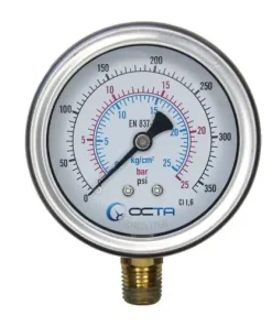 เกจวัดแรงดัน-เพรสเชอร์เกจ-pressure-gauge-octagauge-gb63-25bar