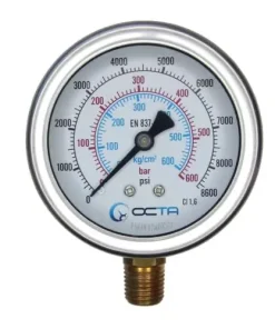 เกจวัดแรงดัน-เพรสเชอร์เกจ-pressure-gauge-octagauge-gb63-600bar