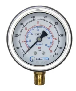 เกจวัดแรงดัน-เพรสเชอร์เกจ-pressure-gauge-octagauge-gb63-60bar