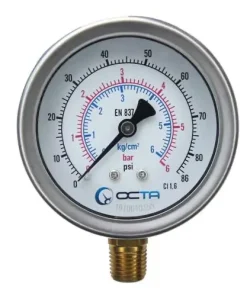 เกจวัดแรงดัน-เพรสเชอร์เกจ-pressure-gauge-octagauge-gb63-6bar